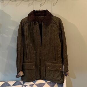 Barbour Quilted Utility Jacket - Olive Brown